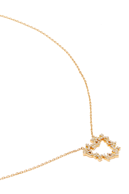 Hobb Love Pendant Necklace, 18k Yellow Gold with Diamonds